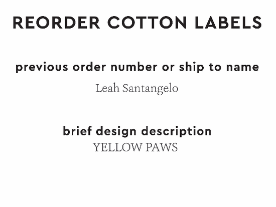 PPLR_HIDDEN_PRODUCT Reorder Previous Label Design - COTTON