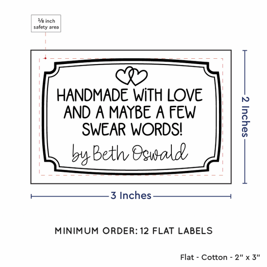 PPLR_HIDDEN_PRODUCT Frame Quote (2"x3" Cotton - 12 labels/set)