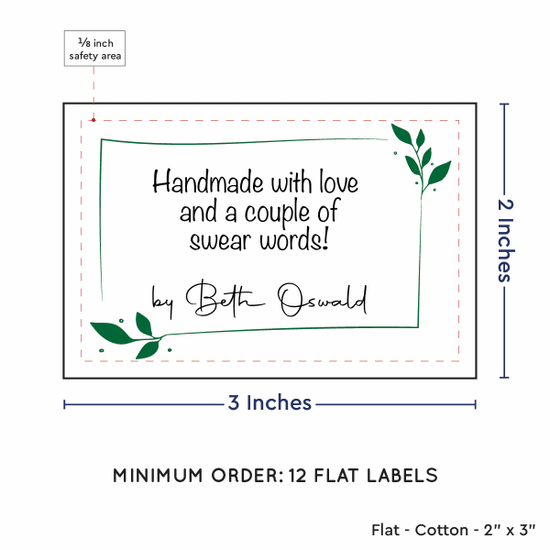 PPLR_HIDDEN_PRODUCT Leaf Quote (2"x3" Cotton - 12 labels/set)
