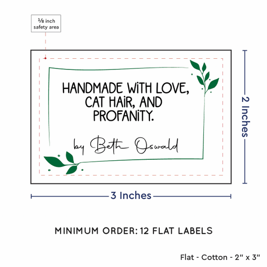 PPLR_HIDDEN_PRODUCT Leaf Quote (2"x3" Cotton - 12 labels/set)