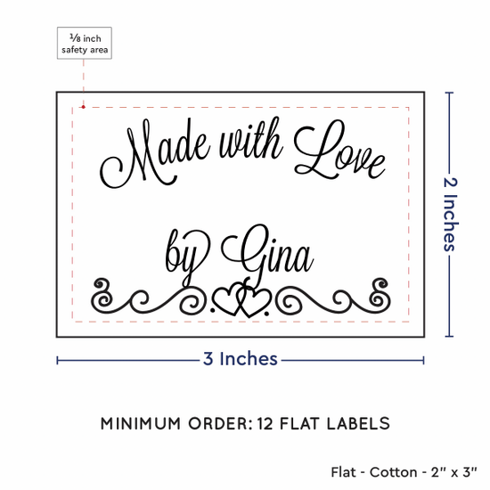PPLR_HIDDEN_PRODUCT Double Heart Border (2"x3" Cotton - 12 labels/set)