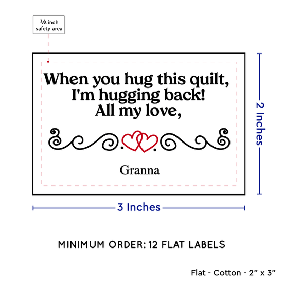 PPLR_HIDDEN_PRODUCT Double Heart Quote (2"x3" Cotton - 12 labels/set)