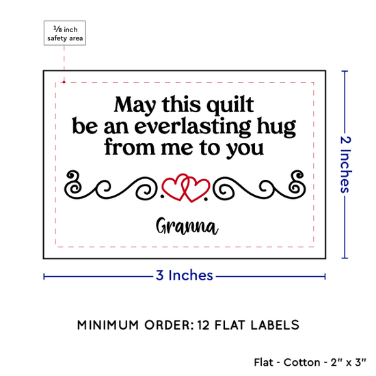 PPLR_HIDDEN_PRODUCT Double Heart Quote (2"x3" Cotton - 12 labels/set)