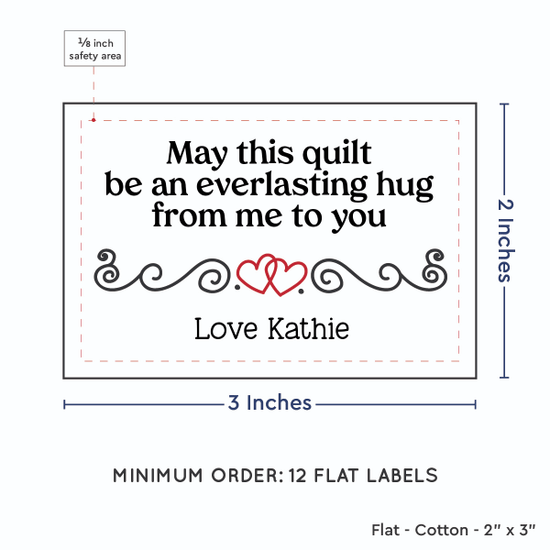 PPLR_HIDDEN_PRODUCT Double Heart Quote (2"x3" Cotton - 12 labels/set)