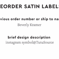 PPLR_HIDDEN_PRODUCT Reorder Previous Label Design - SATIN
