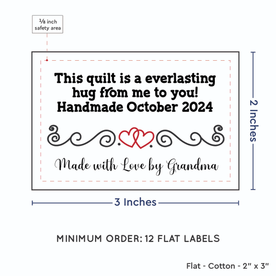 PPLR_HIDDEN_PRODUCT Double Heart Quote (2"x3" Cotton - 12 labels/set)