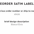 PPLR_HIDDEN_PRODUCT Reorder Previous Label Design - SATIN