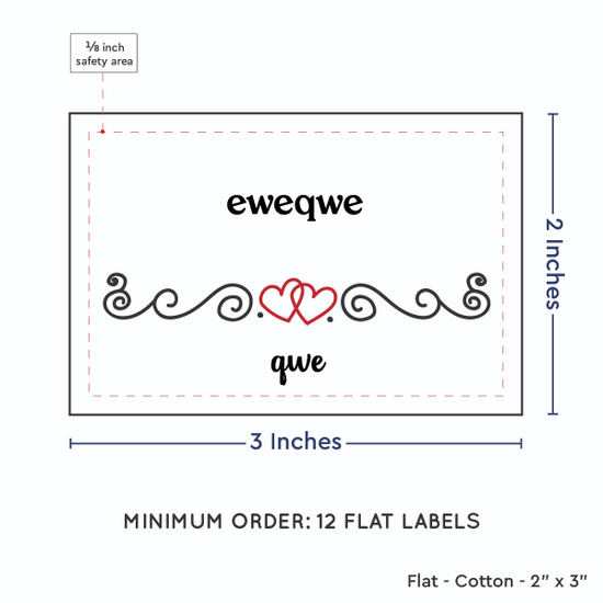 PPLR_HIDDEN_PRODUCT Double Heart Quote (2"x3" Cotton - 12 labels/set)