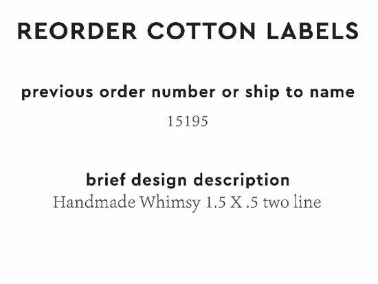 PPLR_HIDDEN_PRODUCT Reorder Previous Label Design - COTTON
