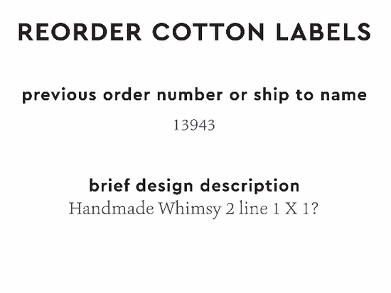 PPLR_HIDDEN_PRODUCT Reorder Previous Label Design - COTTON
