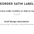 PPLR_HIDDEN_PRODUCT Reorder Previous Label Design - SATIN