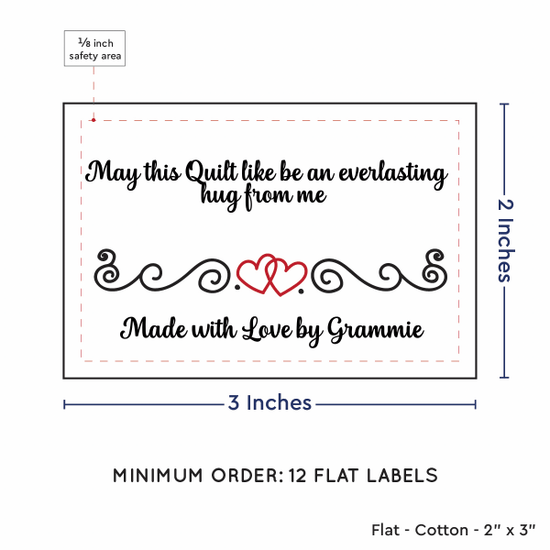 PPLR_HIDDEN_PRODUCT Double Heart Quote (2"x3" Cotton - 12 labels/set)