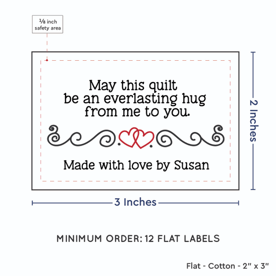 PPLR_HIDDEN_PRODUCT Double Heart Quote (2"x3" Cotton - 12 labels/set)