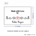 PPLR_HIDDEN_PRODUCT Double Heart Quote (2"x3" Cotton - 12 labels/set)