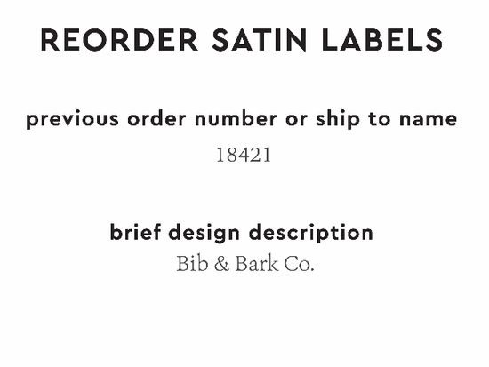 PPLR_HIDDEN_PRODUCT Reorder Previous Label Design - SATIN