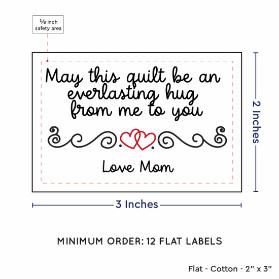 PPLR_HIDDEN_PRODUCT Double Heart Quote (2"x3" Cotton - 12 labels/set)