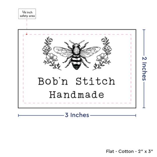 PPLR_HIDDEN_PRODUCT Floral Bee (2"x3"-Cotton)