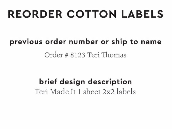 PPLR_HIDDEN_PRODUCT Reorder Previous Label Design - COTTON