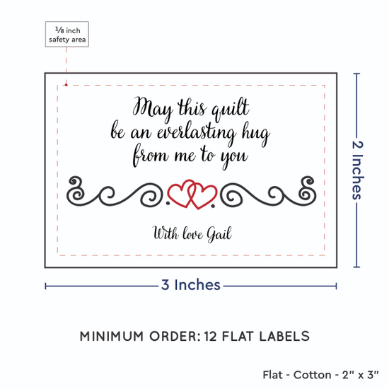 PPLR_HIDDEN_PRODUCT Double Heart Quote (2"x3" Cotton - 12 labels/set)