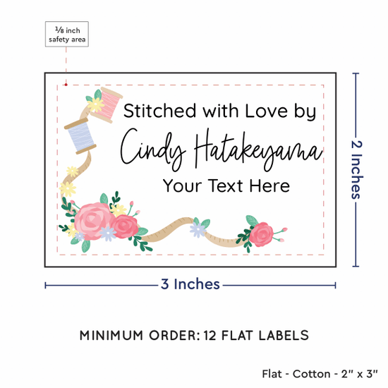 PPLR_HIDDEN_PRODUCT Thread and Flowers (2"x3" Cotton - 12 labels/set)