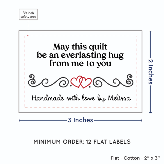 PPLR_HIDDEN_PRODUCT Double Heart Quote (2"x3" Cotton - 12 labels/set)