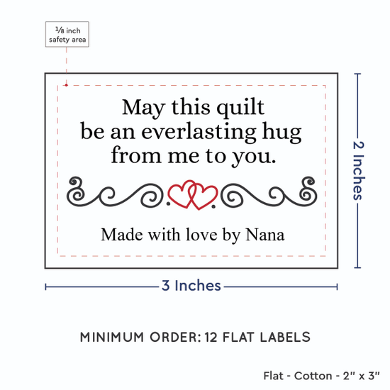 PPLR_HIDDEN_PRODUCT Double Heart Quote (2"x3" Cotton - 12 labels/set)