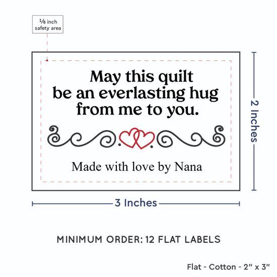 PPLR_HIDDEN_PRODUCT Double Heart Quote (2"x3" Cotton - 12 labels/set)