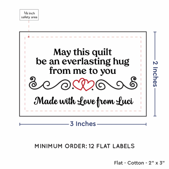 PPLR_HIDDEN_PRODUCT Double Heart Quote (2"x3" Cotton - 12 labels/set)