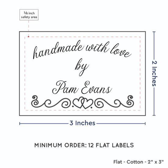 PPLR_HIDDEN_PRODUCT Double Heart Border (2"x3" Cotton - 12 labels/set)