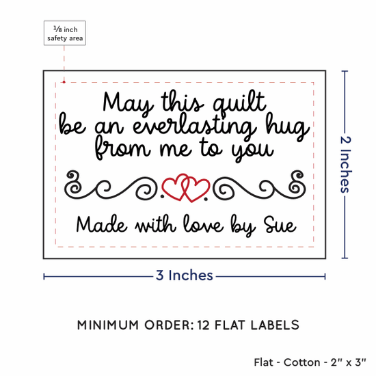 PPLR_HIDDEN_PRODUCT Double Heart Quote (2"x3" Cotton - 12 labels/set)