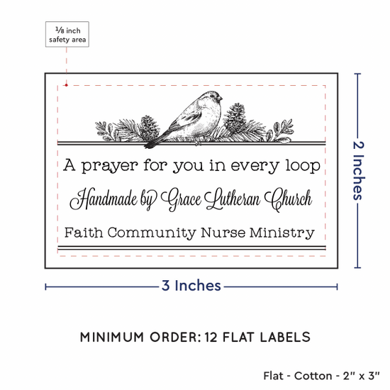 PPLR_HIDDEN_PRODUCT Winter Bird (2"x3" Cotton - 12 labels/set)