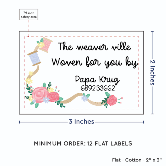 PPLR_HIDDEN_PRODUCT Thread and Flowers (2"x3" Cotton - 12 labels/set)