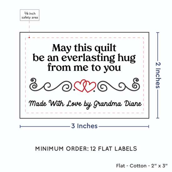 PPLR_HIDDEN_PRODUCT Double Heart Quote (2"x3" Cotton - 12 labels/set)