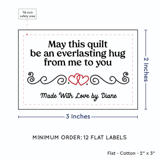 PPLR_HIDDEN_PRODUCT Double Heart Quote (2"x3" Cotton - 12 labels/set)