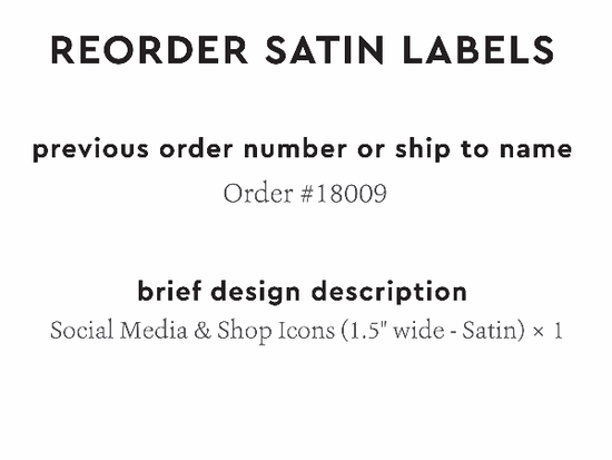 PPLR_HIDDEN_PRODUCT Reorder Previous Label Design - SATIN