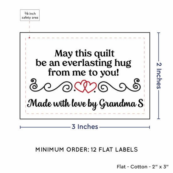 PPLR_HIDDEN_PRODUCT Double Heart Quote (2"x3" Cotton - 12 labels/set)