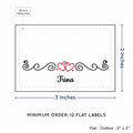PPLR_HIDDEN_PRODUCT Double Heart Quote (2"x3" Cotton - 12 labels/set)