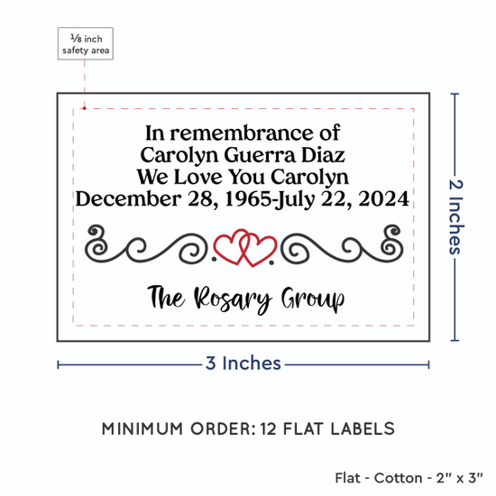 PPLR_HIDDEN_PRODUCT Double Heart Quote (2"x3" Cotton - 12 labels/set)
