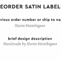 PPLR_HIDDEN_PRODUCT Reorder Previous Label Design - SATIN