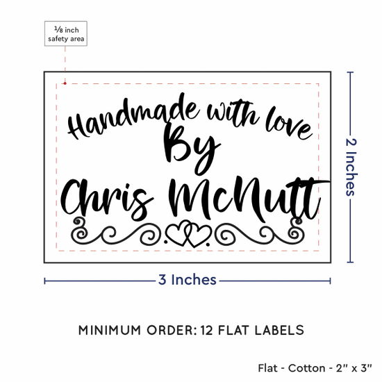 PPLR_HIDDEN_PRODUCT Double Heart Border (2"x3" Cotton - 12 labels/set)
