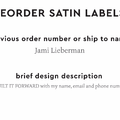 PPLR_HIDDEN_PRODUCT Reorder Previous Label Design - SATIN
