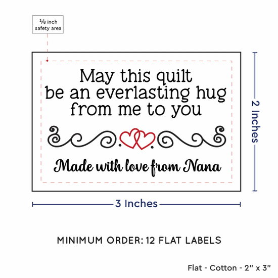 PPLR_HIDDEN_PRODUCT Double Heart Quote (2"x3" Cotton - 12 labels/set)