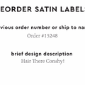 PPLR_HIDDEN_PRODUCT Reorder Previous Label Design - SATIN