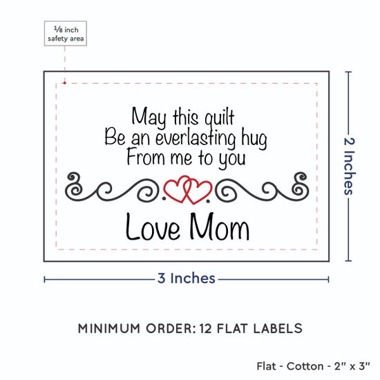 PPLR_HIDDEN_PRODUCT Double Heart Quote (2"x3" Cotton - 12 labels/set)