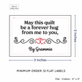 PPLR_HIDDEN_PRODUCT Double Heart Quote (2"x3" Cotton - 12 labels/set)