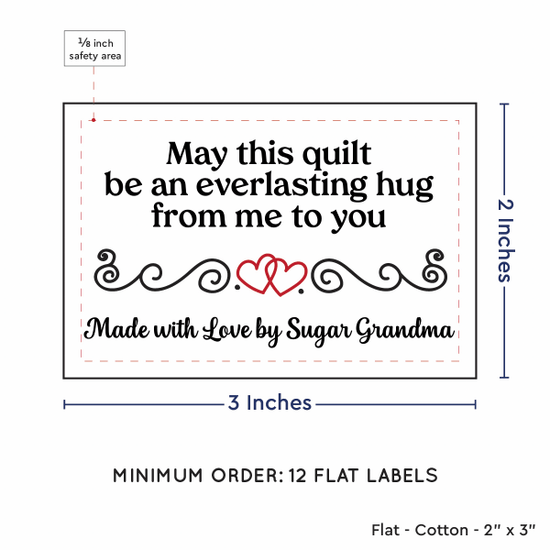 PPLR_HIDDEN_PRODUCT Double Heart Quote (2"x3" Cotton - 12 labels/set)