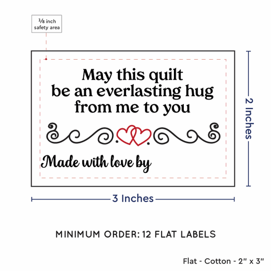 PPLR_HIDDEN_PRODUCT Double Heart Quote (2"x3" Cotton - 12 labels/set)