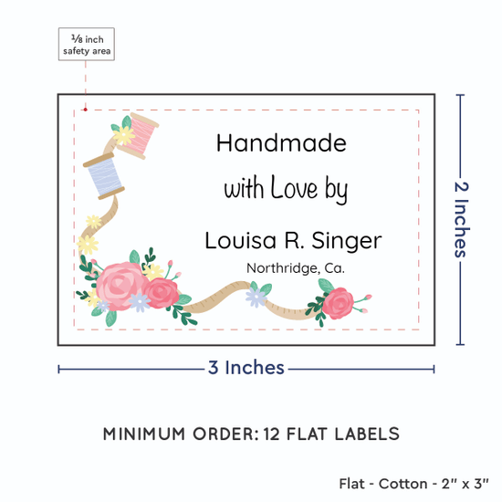 PPLR_HIDDEN_PRODUCT Thread and Flowers (2"x3" Cotton - 12 labels/set)
