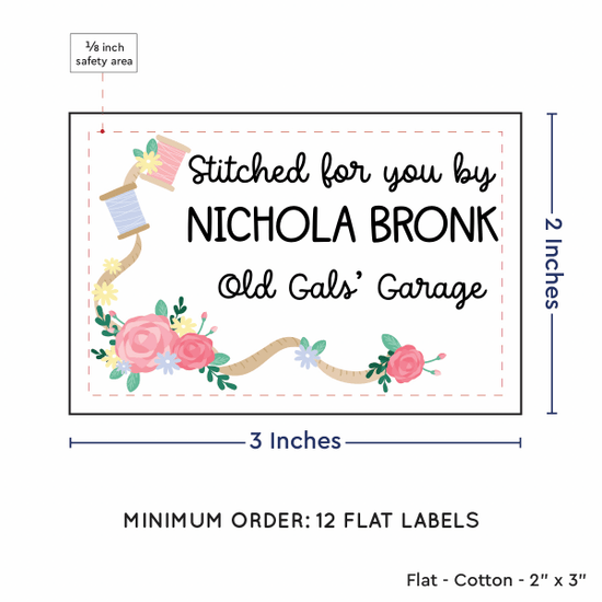 PPLR_HIDDEN_PRODUCT Thread and Flowers (2"x3" Cotton - 12 labels/set)