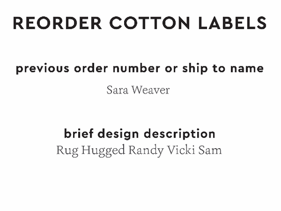 PPLR_HIDDEN_PRODUCT Reorder Previous Label Design - COTTON